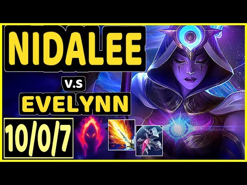 STEFAN (NIDALEE) vs EVELYNN - 10/0/7 KDA JUNGLE GAMEPLAY - EUW Ranked MASTER