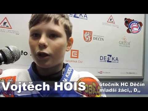 Vojtěch Hois se stal součástí ,,A,, týmu při mistrovském utkání HC Děčín: HC Stadion Vrchlabí