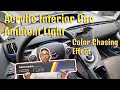 How to install acrylic interior car ambient light with chasing feature