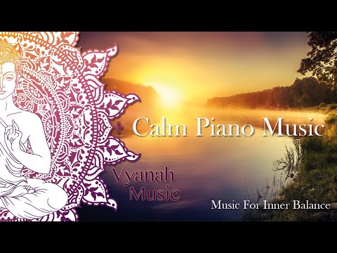 Calm Piano Music for stress relief, nature sounds, healing, massage, spa and study.