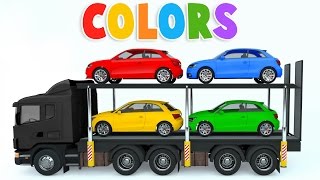 Colors for Children with Car Transporter Car Toys - Colours for Kids