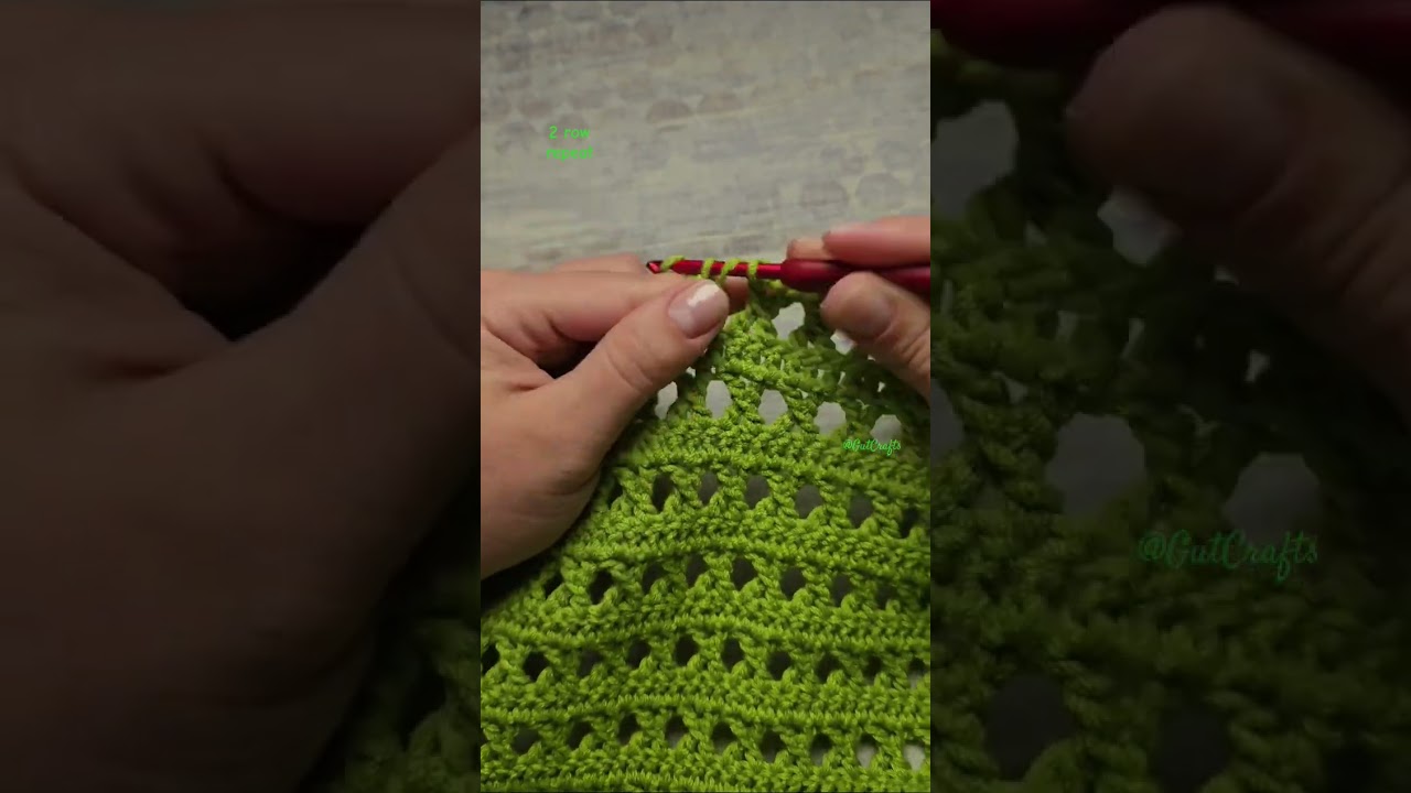 Lace 2 Row Repeat Crochet Pattern | Cross Stitch Crochet | X Stitch #crochettutorial #easycrochet