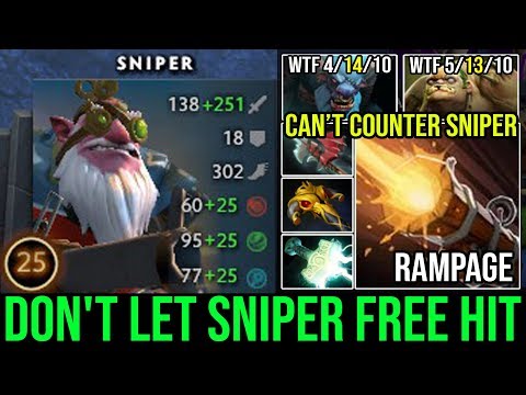 This is Why You Shouldn't Let Sniper Free Hit - Delete Counter Pick RAMPAGE with Classic Build DotA2