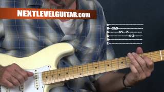 Learn Post War Electric Chicago Blues guitar lesson inspired by Magic Sam Otis Rush on Strat