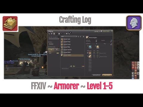 FFXIV Armorer Crafting Log Level 1-5 - A Realm Reborn
