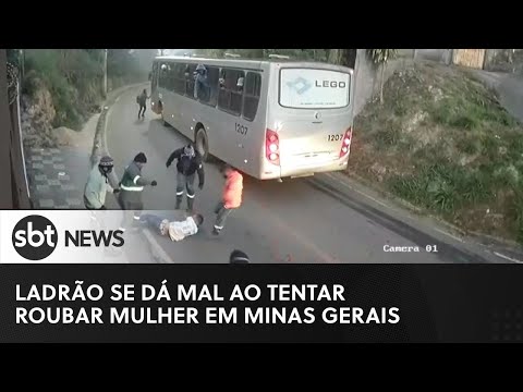 Ladrão se dá mal ao tentar roubar mulher em Minas Gerais