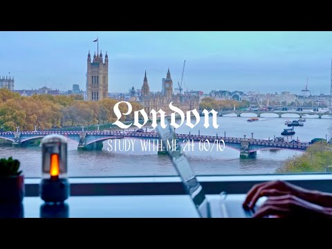 2-Hour Study with Me / London Cloudy Morning 🌁 / Pomodoro 60-10 / Relaxing Lo-Fi / Day 134