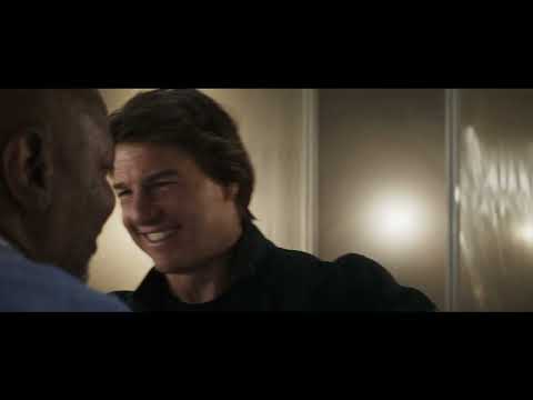 Trailer montage: plane-to-plane transfer and burning-parachute beat, aligned to the score’s long crescendo
