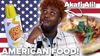A Brit Tries Weird American Food | Akafi Eats The World