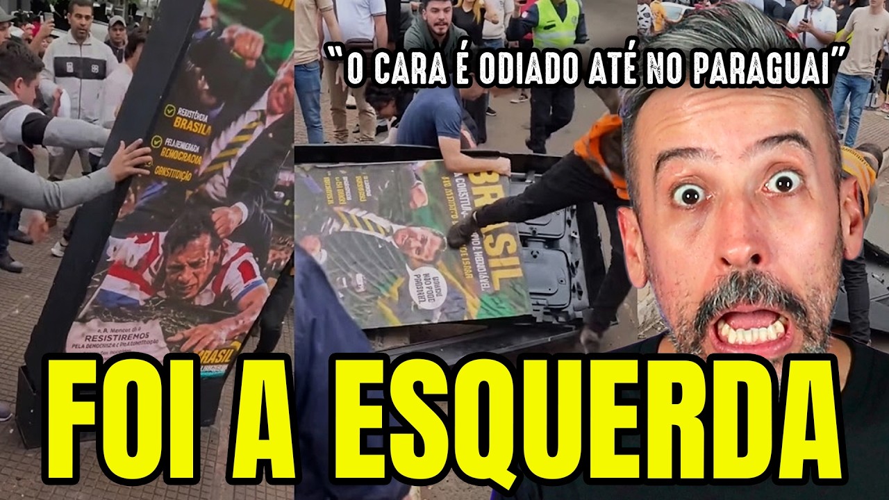 BRASILEIROS NO PARAGUAI: FIZERAM UM TELÃO DO BOLSONARO
