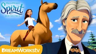 Lucky Surprises Her Grandpa | SPIRIT RIDING FREE