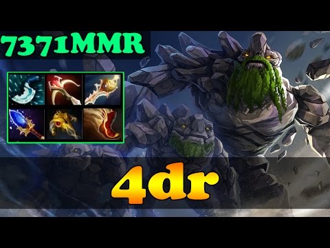 Dota 2 - 4dr 7371 MMR Plays Tiny Vol 1 - Ranked Match Gameplay!