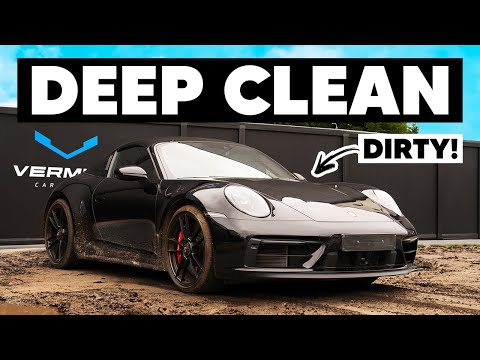 Deep Cleaning a Dirty Porsche 911 Targa - Full Detail ASMR