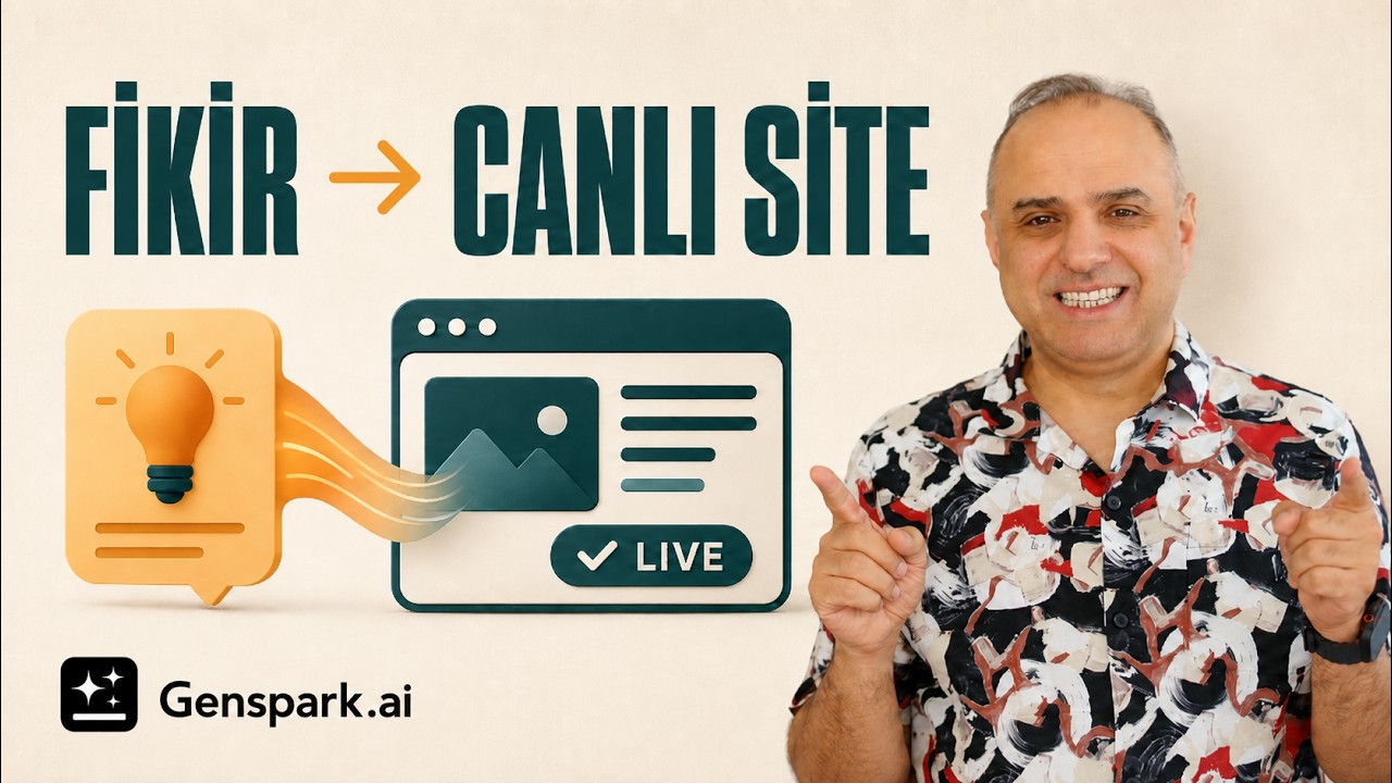 Genspark'a Fikrimi Verdim, Canlı Siteye Kayıt Olup Girdim