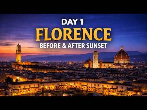 🌆 Evening in Florence 🇮🇹 | Duomo, Ponte Vecchio & Historic Center (Day 1)