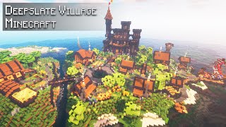 Medieval Blackstone Castle + Village | Minecraft Timelapse