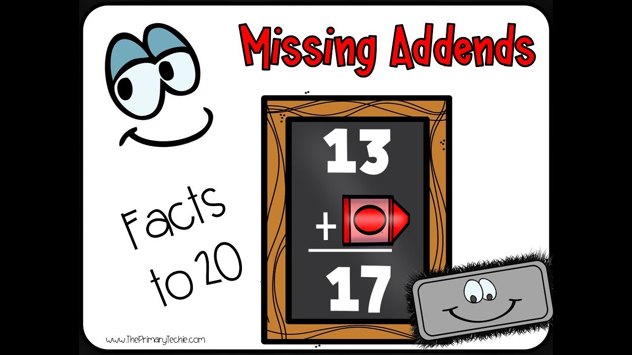 Missing Addends to 20 -  Back to School