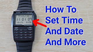 Casio Data Bank Watch – How To Set Time And Date & More
