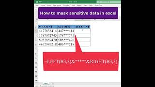 EXCEL Pro TIPS AND TRICKS - Everyone Needs to Know 4 |Mask numbers in Excel|