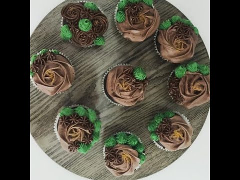 Chocolate cupcakes design tutorial
