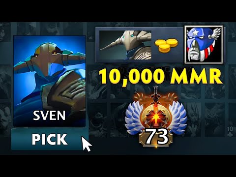 First Item Mask of Madness Build in Patch 7.37 🔥🔥 10K+ MMR shows How BROKEN is Rank 🔥🔥 Sven Dota 2