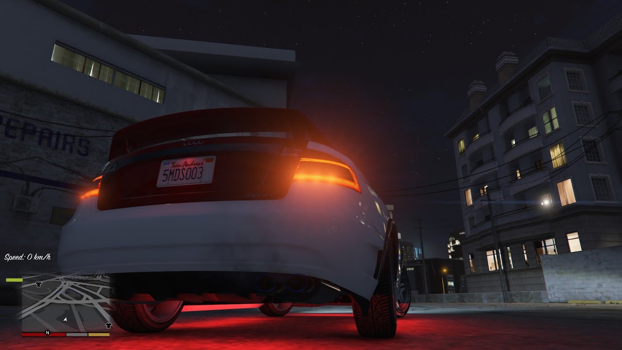 GTA V PC - Brighter Neons and Red Lighting for Vehicles (Mod)
