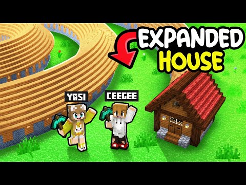I Slowly Expanded My Friend’s Houses in Minecraft 😨