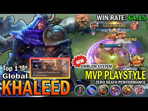 KHALEED TOP GLOBAL GAMEPLAY | MVP PLAYSTYLE, ZERO DEATH PERFORMANCE | MOBILE LEGENDS