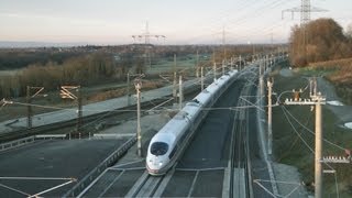 preview picture of video 'Katzenbergtunnel, Nordportal; Züge/Trains; 29.12.2012'