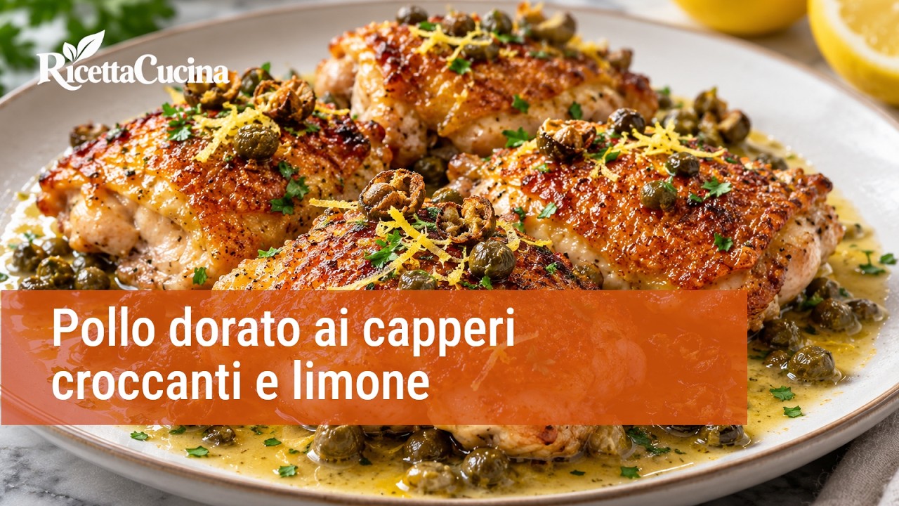 Anteprima video di Pollo Dorato ai Capperi Croccanti e Limone | Ricetta con Vino Bianco