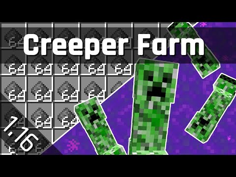 LogicalGeekBoy - Mega Creeper Gunpowder Farm Tutorial | Minecraft Java 1.16 (The Nether Update)