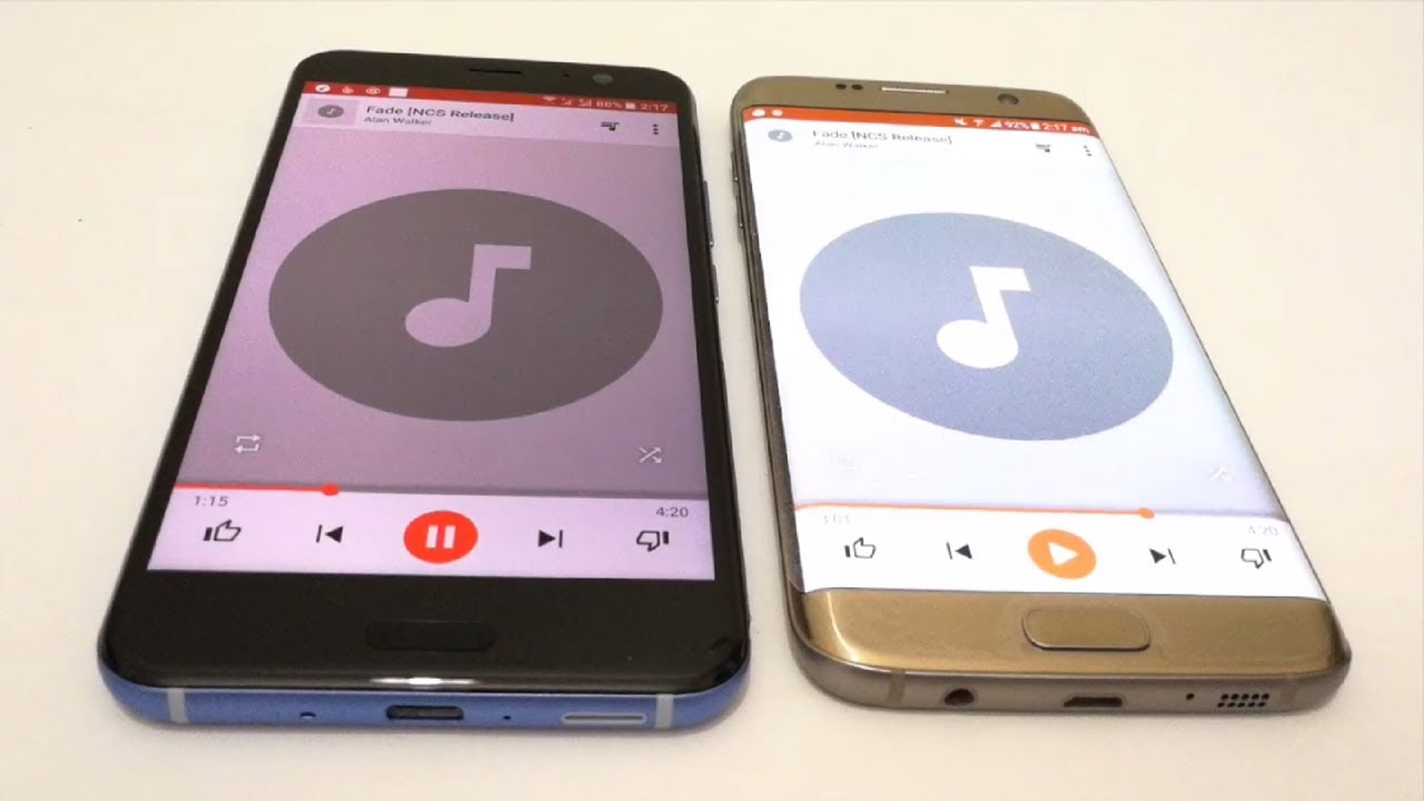 HTC U11 vs Samsung Galaxy S7 Edge - Speaker Test and Comparison