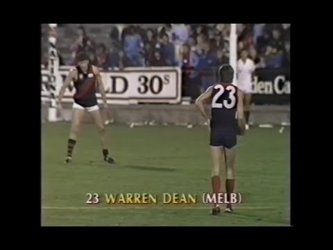 Warren Dean - Melbourne - 3 goals v Essendon - 1987 Panasonic Cup Grand Final - VFL Park - VFL