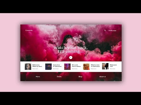 Web Design Speed Art #24 - Halloween Blog Website [Adobe XD]