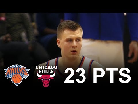 Kristaps Porzingis Full Highlights 2017.12.09 at Bulls - 23 Pts, 4 Reb, 2 Ast, 1 Blk
