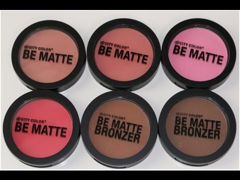 , title : 'City Color Cosmetics Be Matte Blush  & Bronzers | Review & Swatches'