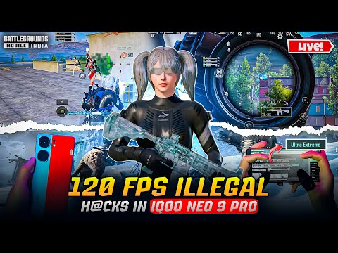 🔴120 FPS TEST IN IQOO NEO 9 PRO🔥 RUSH GAMPLAY WITH LIVE FPS METER #iqooneo9pro #120fps #bgmi