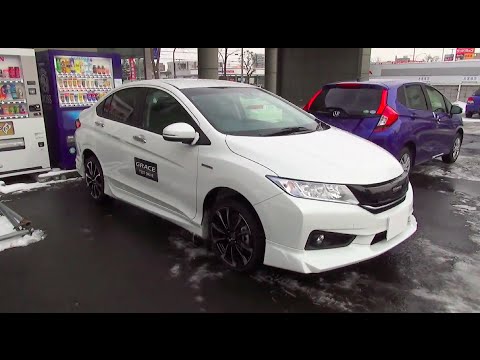 HONDA GRACE 2014, Гибрид, EX MUGEN. Обзор экстерьера и интерьера.