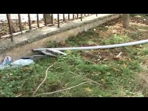 ONDA TG 15.10.2014 - CADE  PALO DELLA LUCE IN  VIA XXV APRILE SULMONA