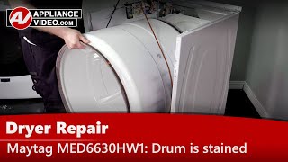 Maytag Dryer Repair — Drum Is Stained, Drum Is Damaged — Drum Assembly