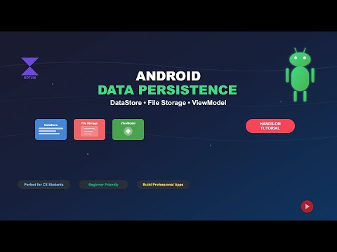 Android Data Persistence with Jetpack DataStore, File Storage & ViewModel | Kotlin Tutorial