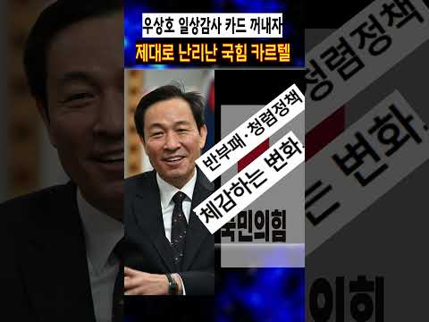 우상호 일상감사 카드 꺼내자 제대로 난리난 국힘 카르텔