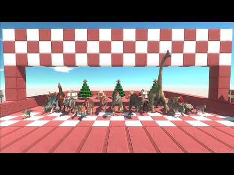 Dinosaurs Santa Christmas Speed Race - Animal Revolt Battle Simulator