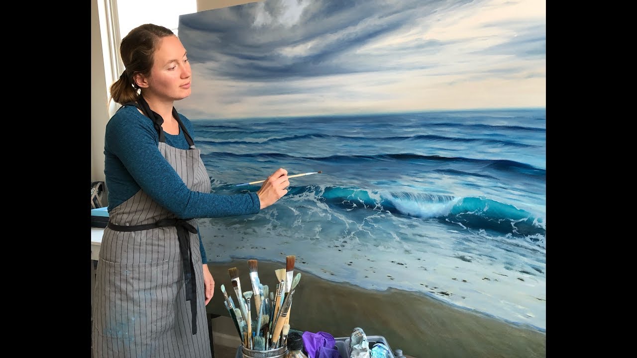 How to Paint the Ocean in Oils - Large Seascape Painting 