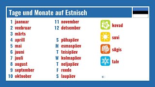 Tage und Monate auf Estnisch
