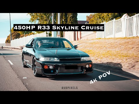 450HP R33 Skyline Cruise -- GC8 Gets Chopped -- 4K POV --