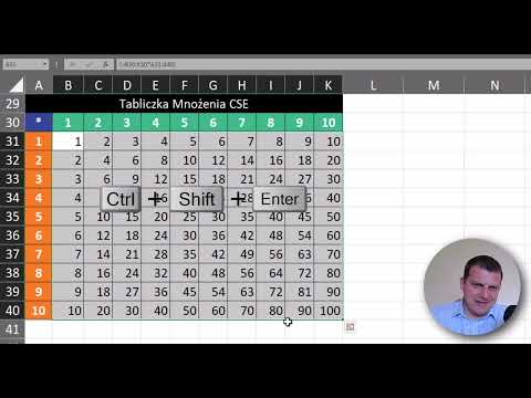 Excel - Obliczanie tabliczki mnożenia formułami tablicowymi | Kurs Excel SuperHero odcinek 1.3 DA