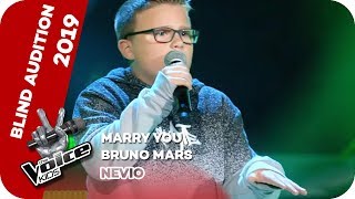 Bruno Mars - Marry You (Nevio) | Blind Auditions | The Voice Kids 2019 | SAT.1