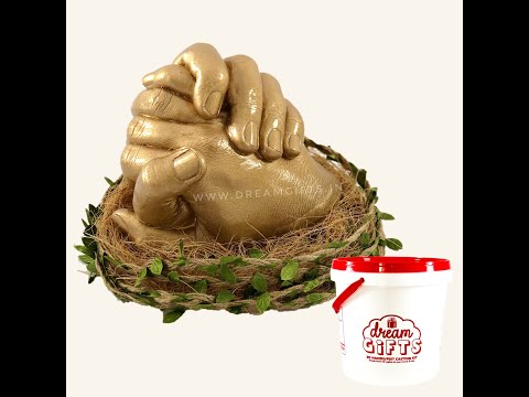 Powder couple hands casting kit (regular size), for gifting,...