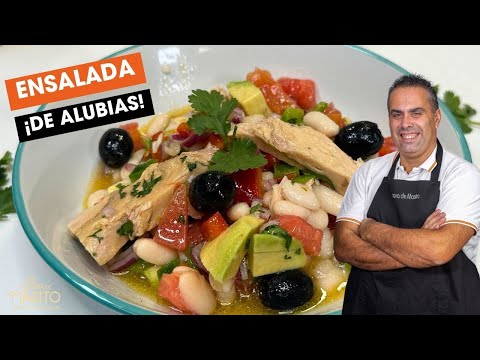 Ensalada de alubias, muy sana y muy rica